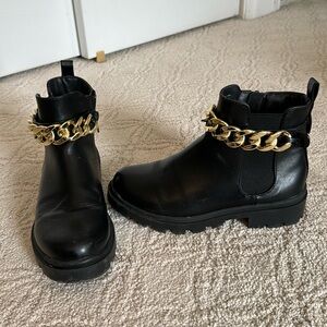 Black ankle boots